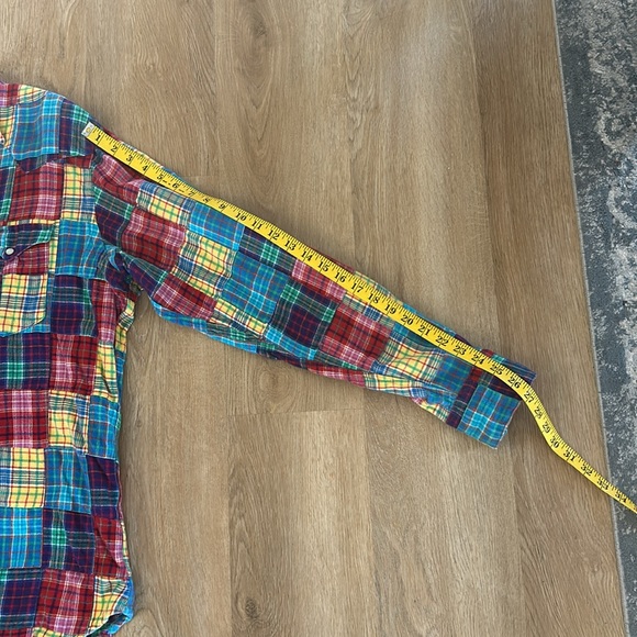 Polo Ralph Lauren men’s madeas patchwork Western long sleeve shirt. Size XL - Picture 5 of 8